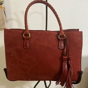 Patricia Nash Rich Red Leather Tote